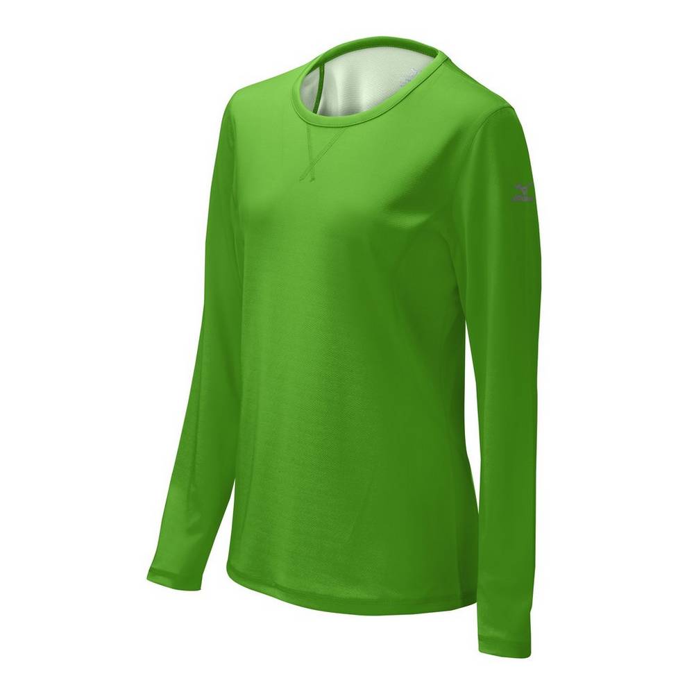 Mizuno Women's Core Dual Hybrid Tops Green/White (440581-QGN)